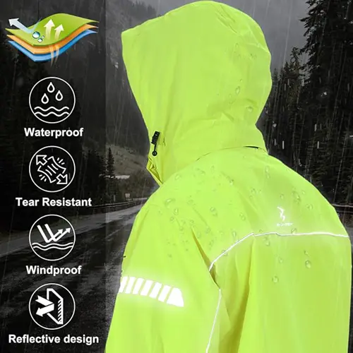 Burjosy men&rsquo;s packable waterproof rain suit